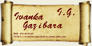 Ivanka Gazibara vizit kartica
